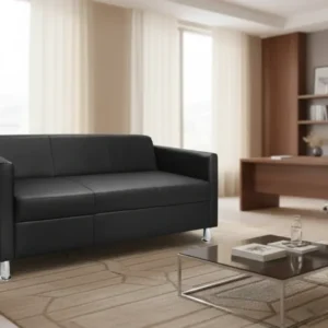 Триместен диван CUBO черен PU /173χ71χ73