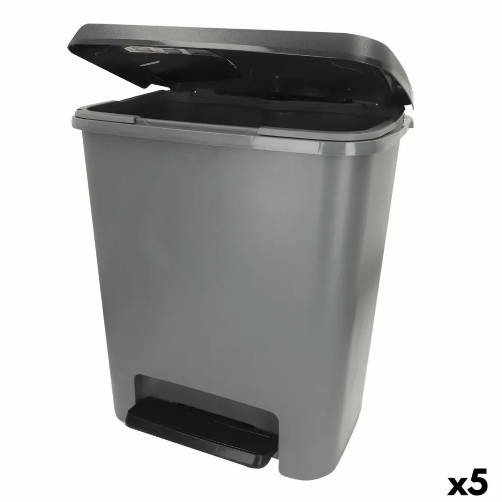 Кошче за боклук Curver Тъмно сив Пластмаса 25 L (5 броя)