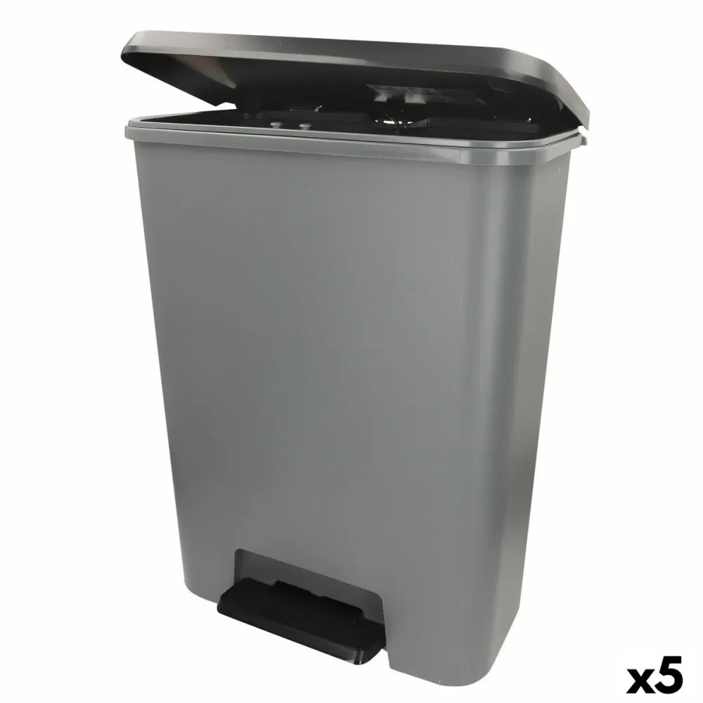 Кошче за боклук Curver Тъмно сив Пластмаса 50 L (5 броя)