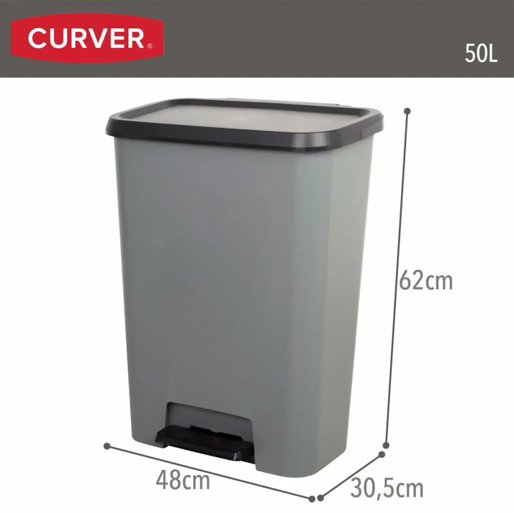 Кошче за боклук Curver Тъмно сив Пластмаса 50 L (5 броя)