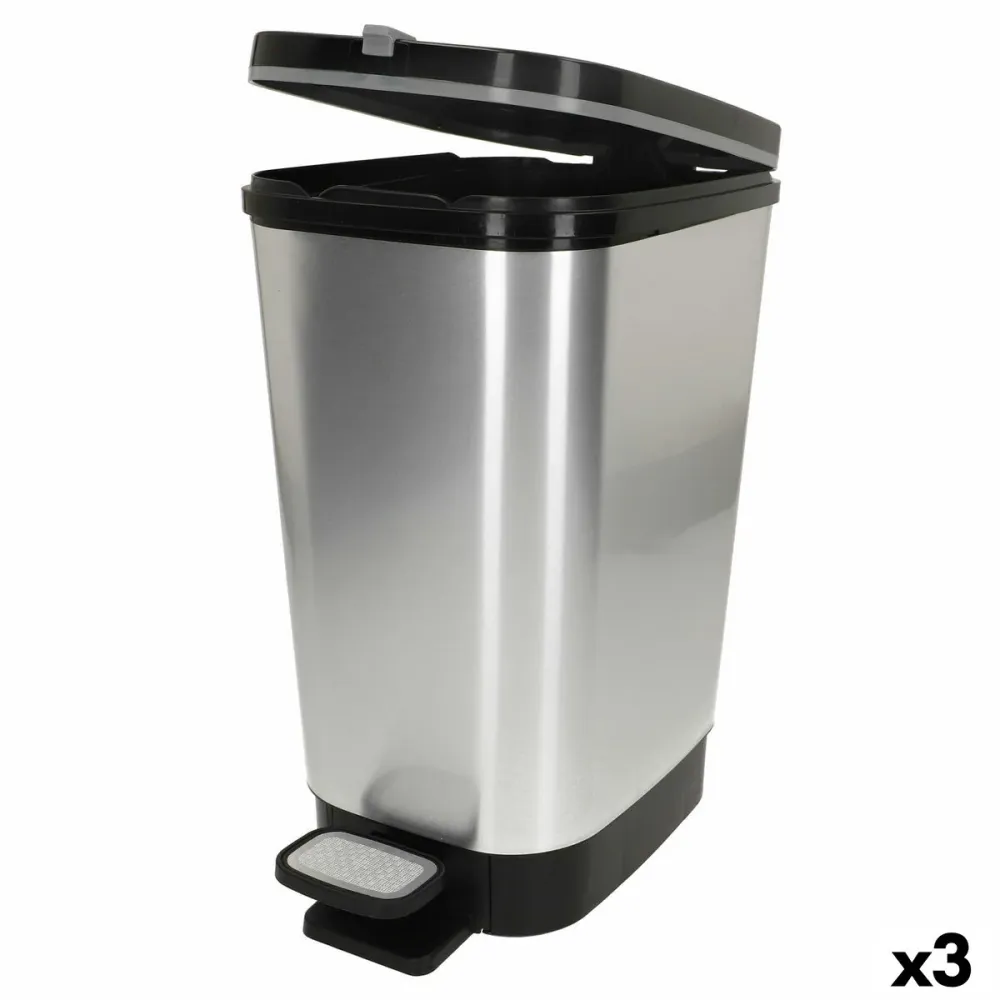 Кошче за боклук Curver Сив Пластмаса 45 L (3 броя)