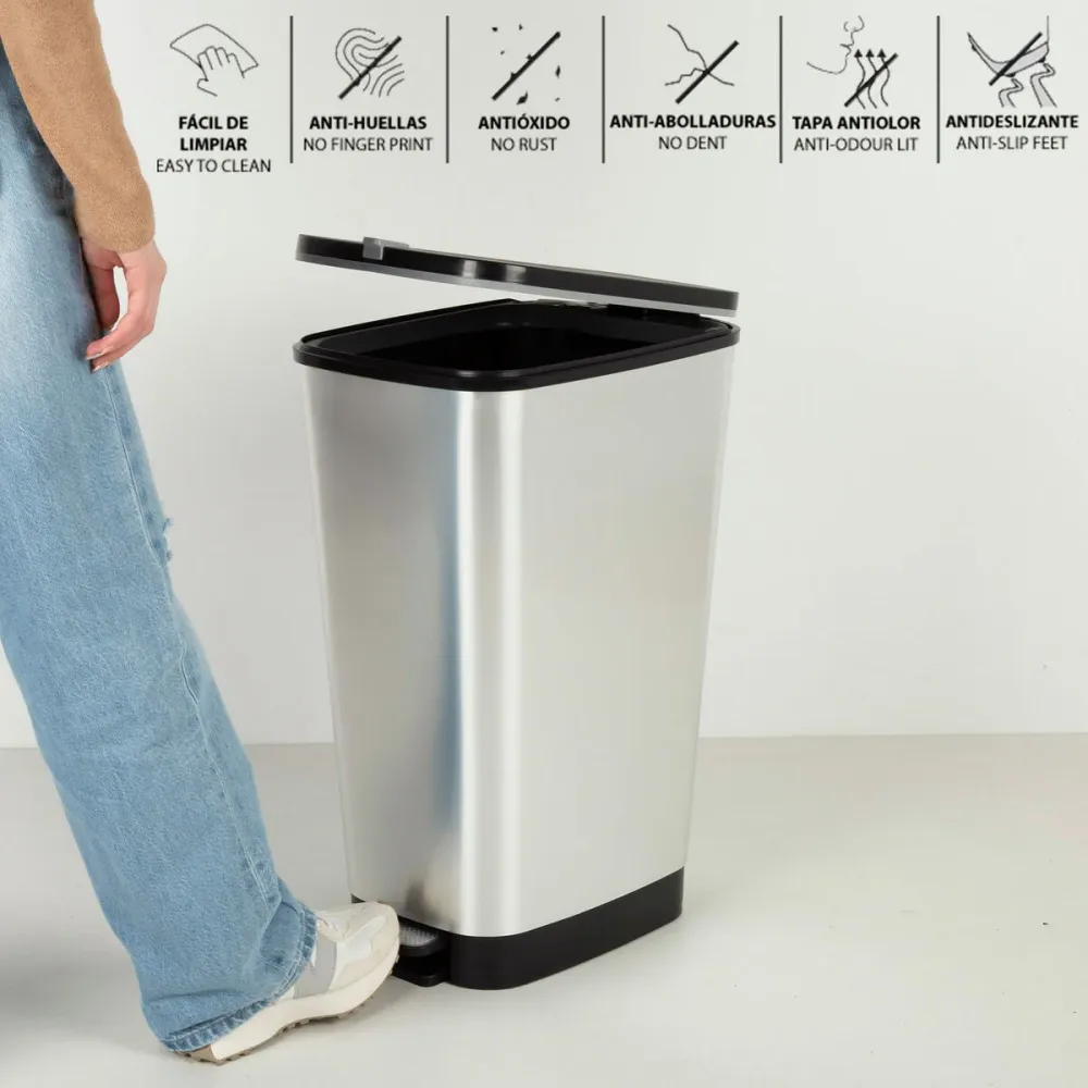 Кошче за боклук Curver Сив Пластмаса 45 L (3 броя)