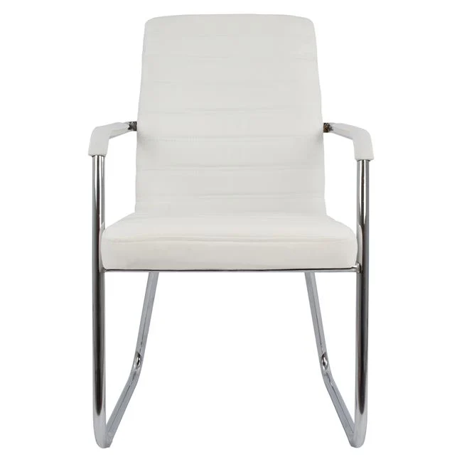 Посетителски стол DALEY бял цвят 55.5x67.5x94 см