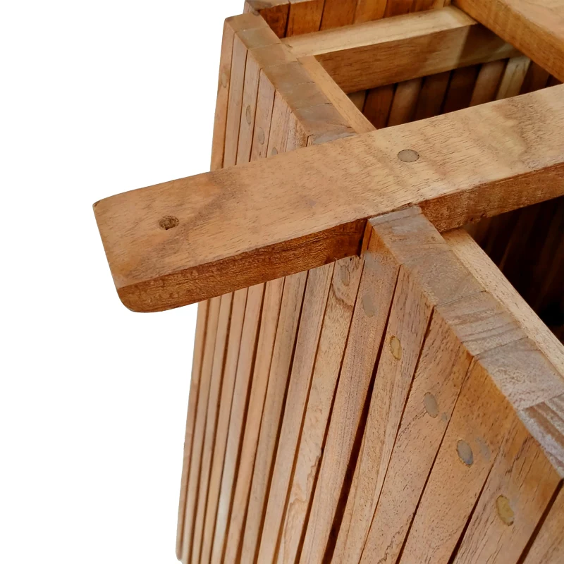 Основа за бар маса Darius mindi wood в естествен нюанс 60x60x90cм