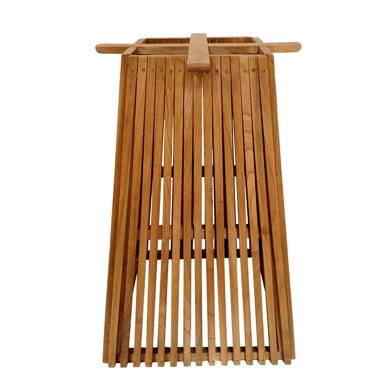 Основа за бар маса Darius mindi wood в естествен нюанс 60x60x90cм
