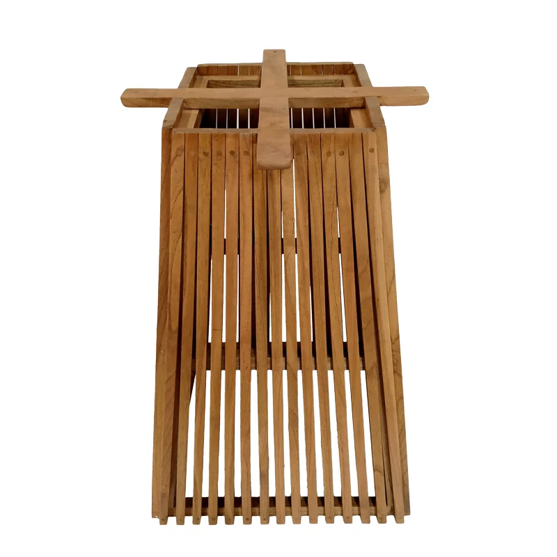 Основа за бар маса Darius mindi wood в естествен нюанс 60x60x90cм