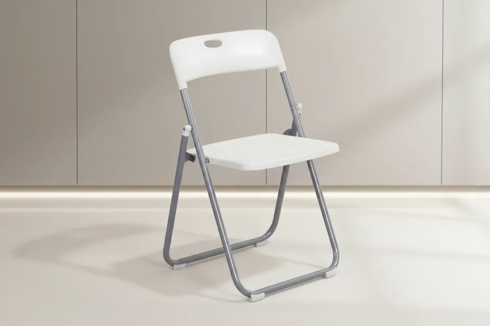 Сгъваем стол DAXTON PP бяло-сребрист 49x46.5x73.5cm