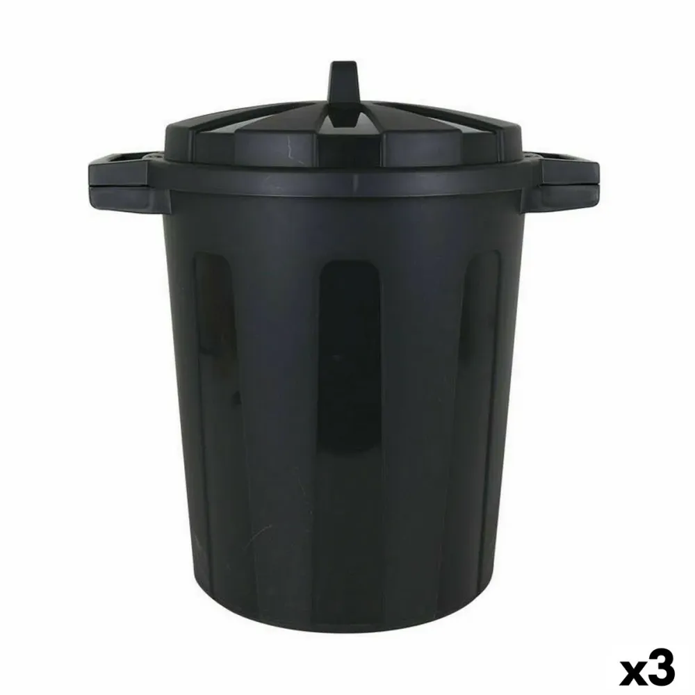 Кошче за Боклук Dem 50 L Черен 55 x 41 x 54 cm (3 броя)