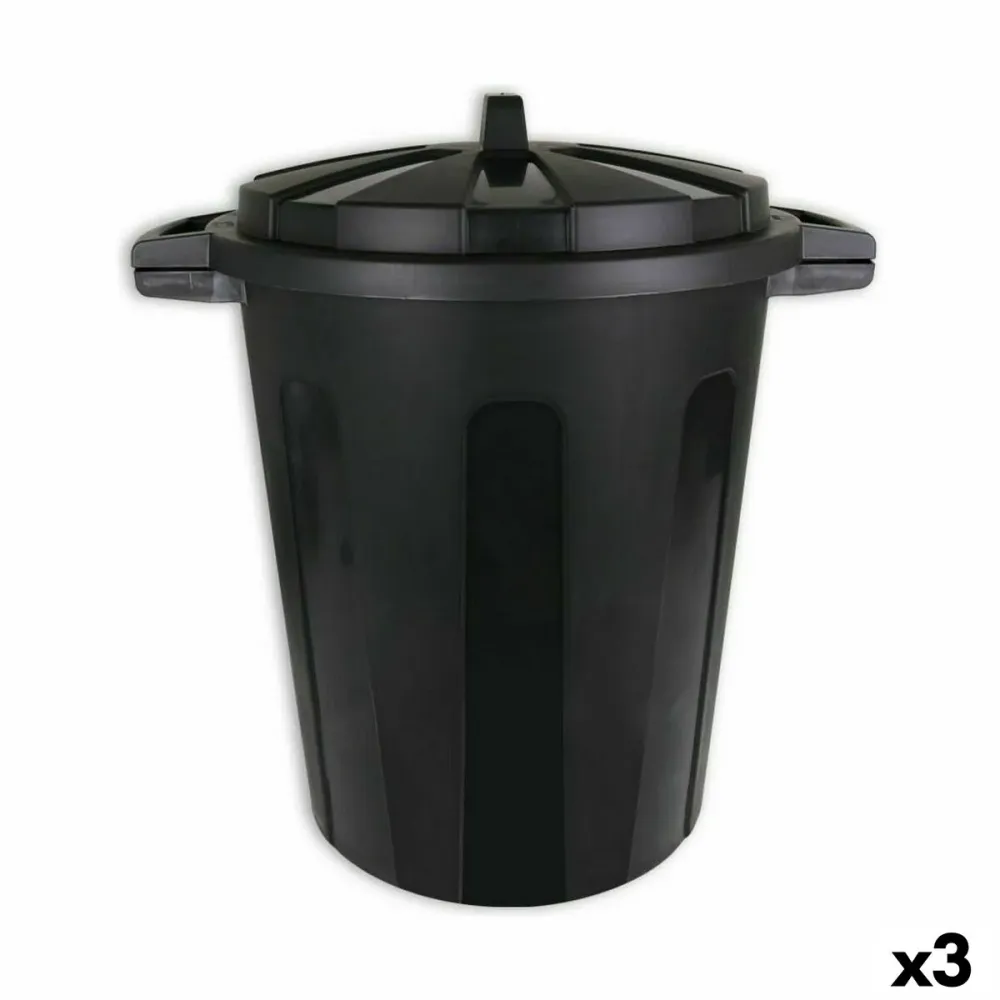 Кошче за Боклук Dem 70 L Черен 56 x 45 x 60 cm (3 броя)