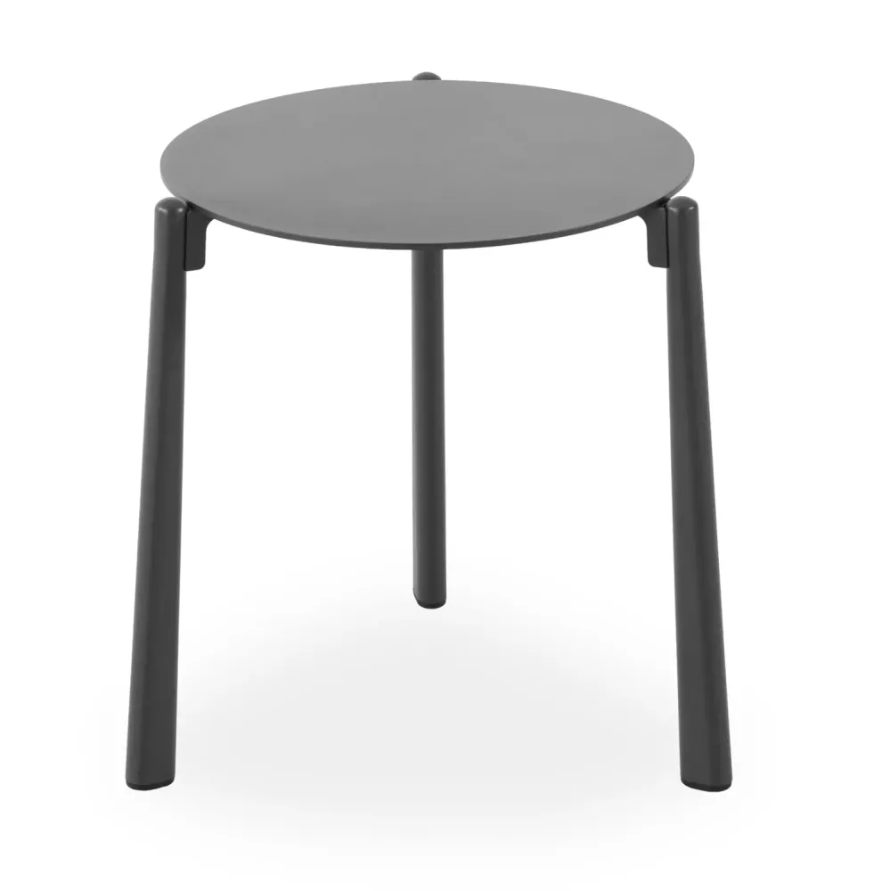 Кръгла странична маса DENERIS КГ6393.02 син алуминиева 45x45x47h