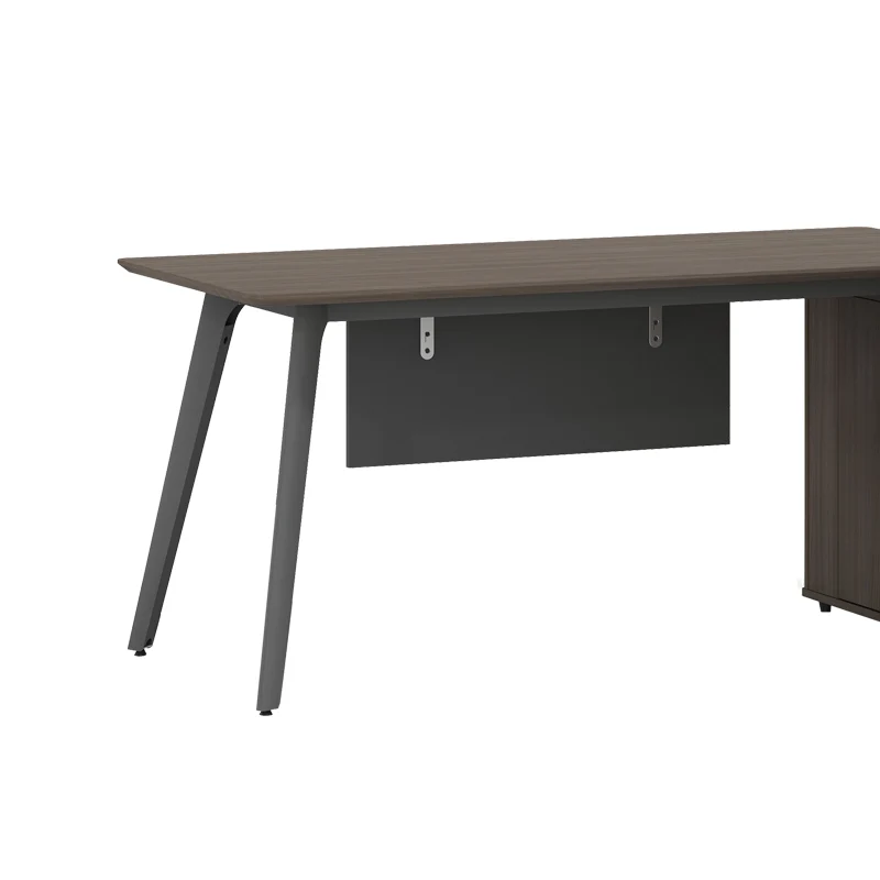 Офис бюро реверсивно бюро професионално Denith въглен-орех 180x160x75см