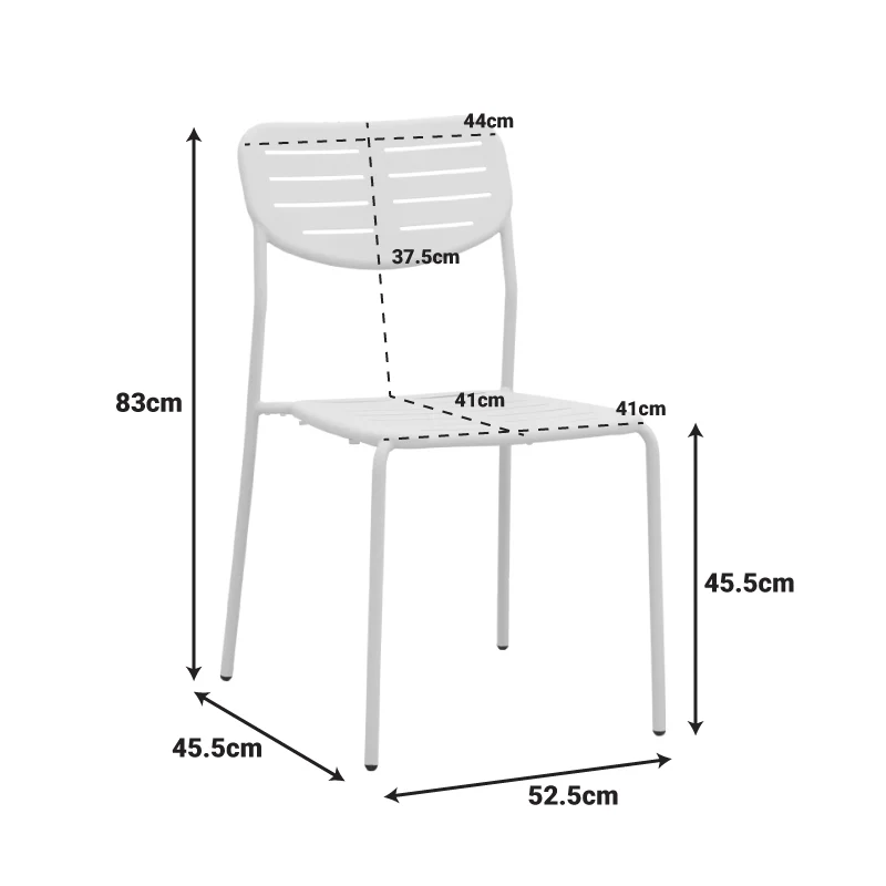Стифиращ се стол DERABY теракота метал 52.5x45.5x83см