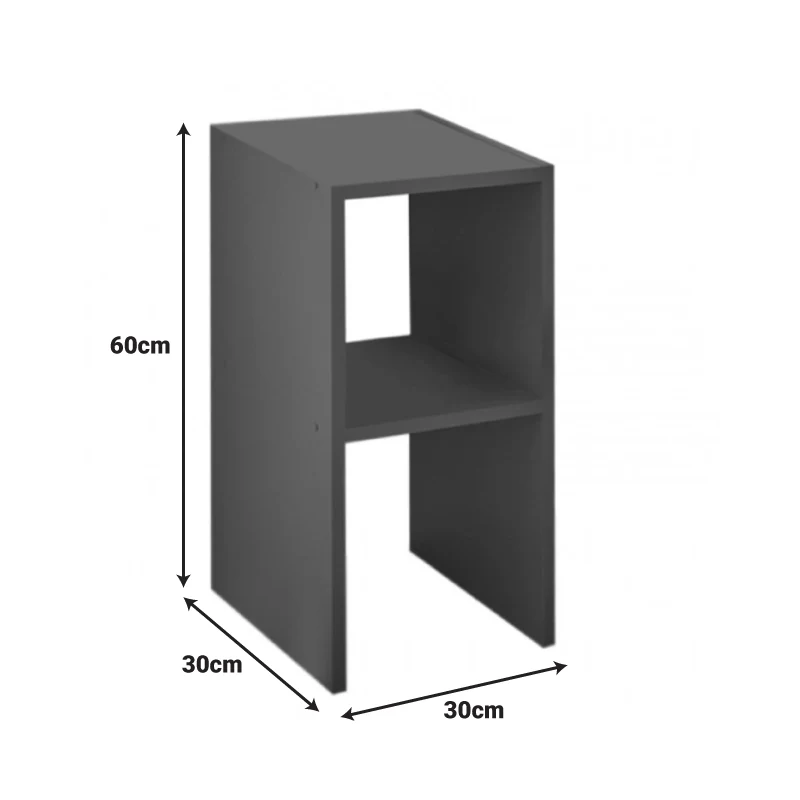 Нощно шкафче Deseo в нюанс антрацит 30x30x60см