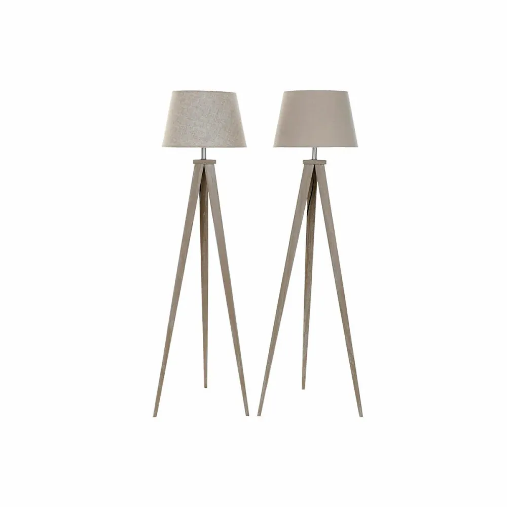 Лампион DKD Home Decor 40 x 40 x 154 cm Бежов Метал Сметана Пластмаса 220 V 25 W 60 W Бор (2 броя)
