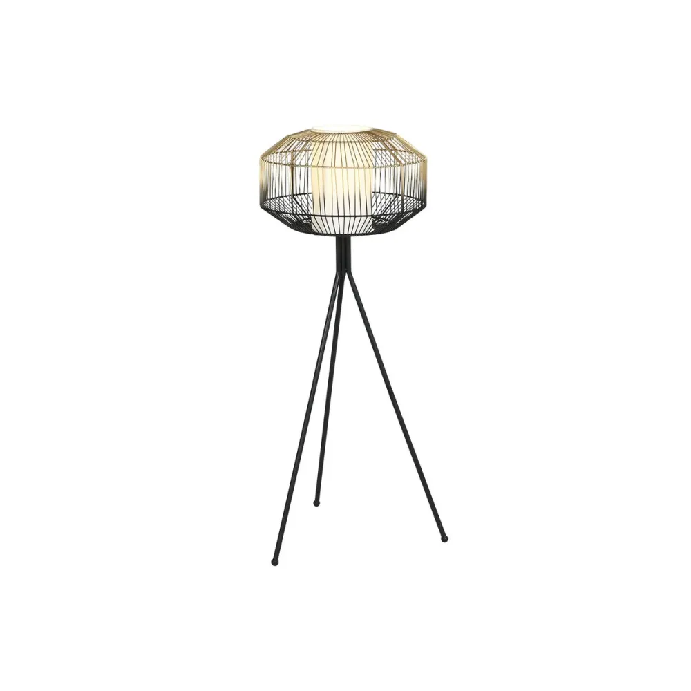 Лампион DKD Home Decor Черен Златен Желязо 50 W 220 V 39 x 39 x 103 cm