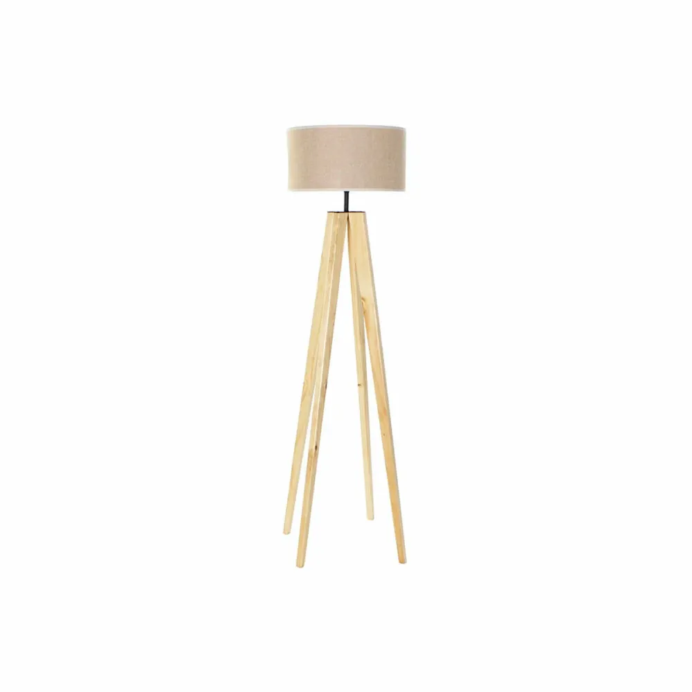 Лампион DKD Home Decor Кафяв Бежов Многоцветен Дървен 50 W 220 V 40 x 40 x 148 cm