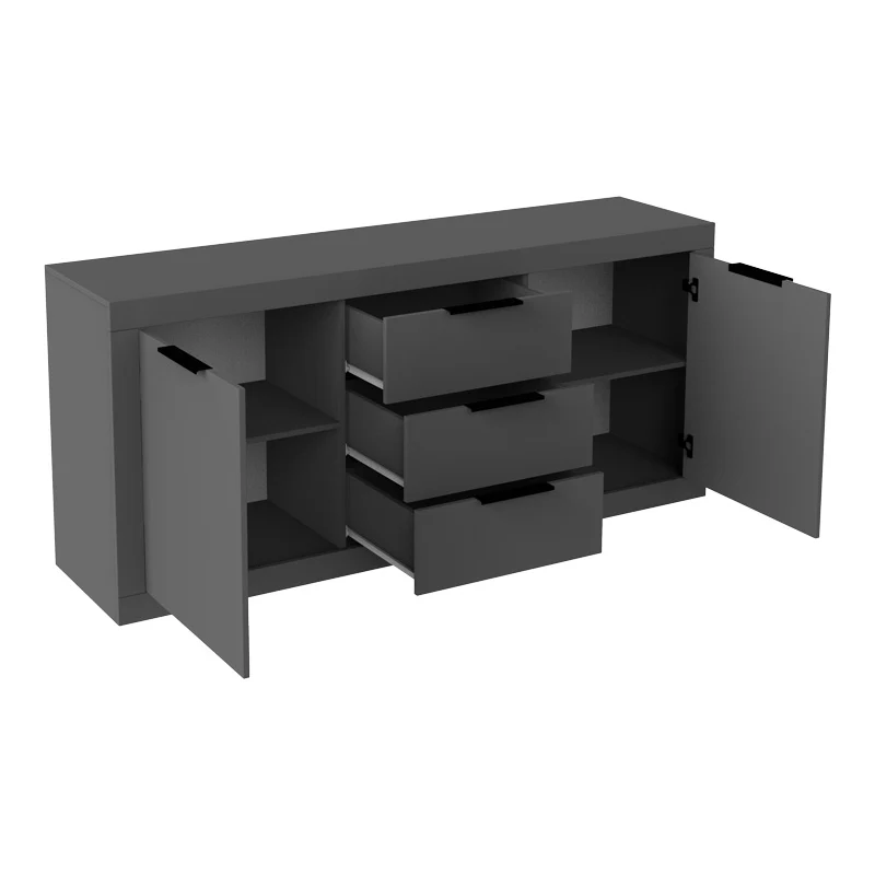 Бюфет Doha в тъмно сив цвят 180x45x80.5см
