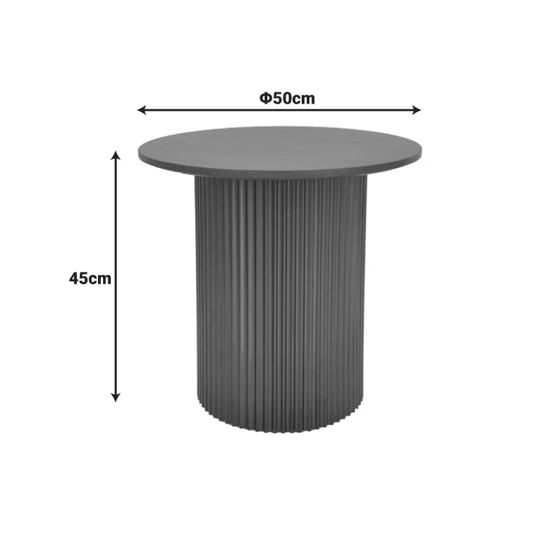 Помощна маса Dovel мдф в черен нюанс d50x45см