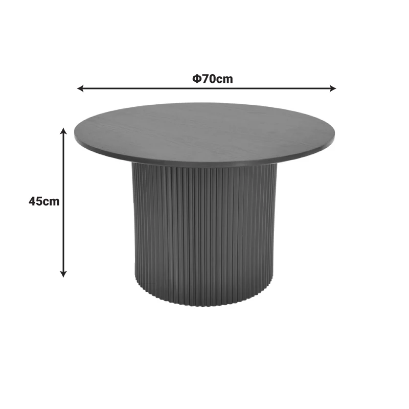 Холна маса DOVEL мдф в цвят сонома-черен d70x40см
