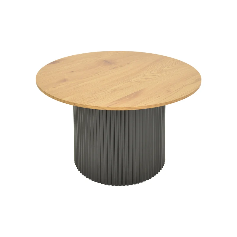 Холна маса DOVEL мдф в цвят сонома-черен d70x40см