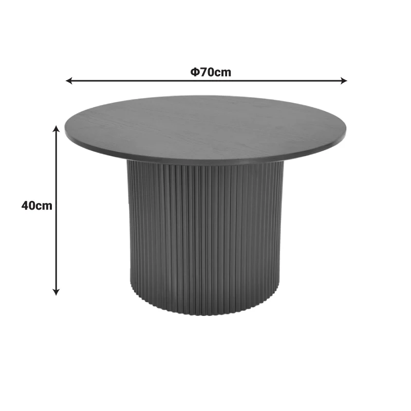 Холна маса DOVEL мдф в черен нюанс d70x40см