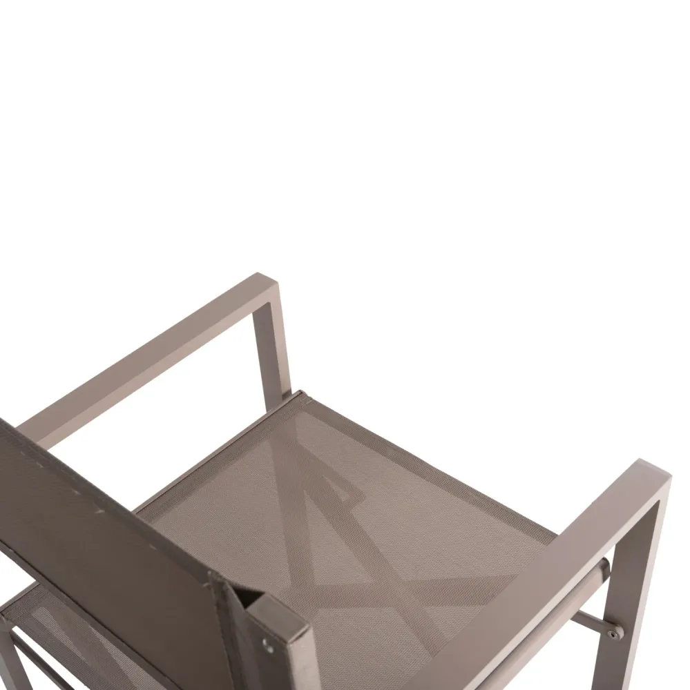 Алуминиев режисьорски стол DUPRE бежов цвят 57x48,5x85.5