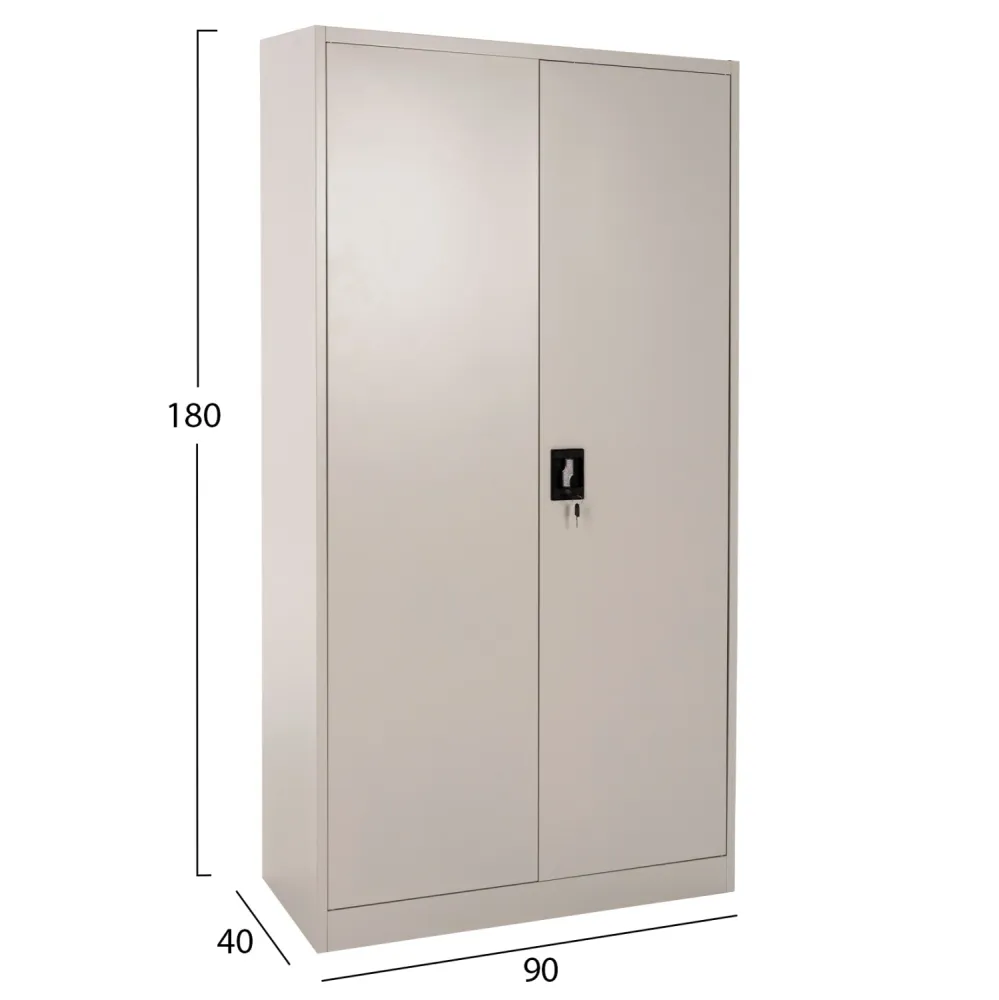 Метален гардероб DURON светло сив цвят 90X40X180см