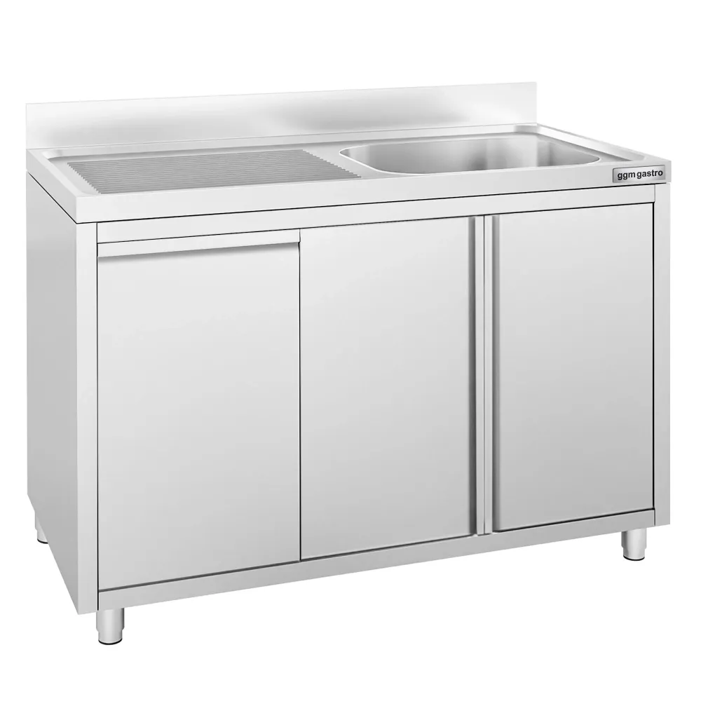 Шкаф с мивка ECO - 1200x700mm - с кофа за отпадъци и 1 корито вдясно