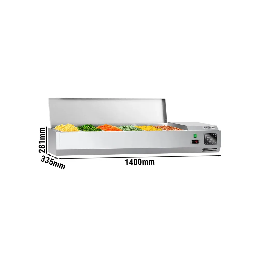 Настолна хладилна витрина ECO - 1400x335x281mm - 6x GN 1/4