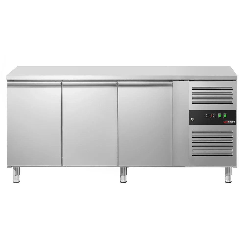 Професионална хладилна маса ECO - 1795x700mm - с 3 врати - GN 1/1 - вентилирано охлаждане - автоматично размразяване