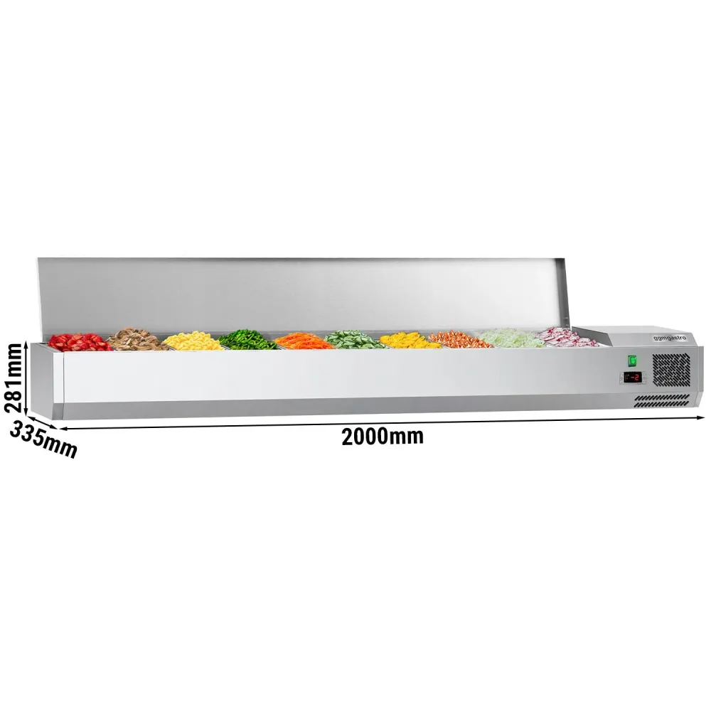 Настолна хладилна витрина ECO - 2000x335x281mm - 10x GN 1/4