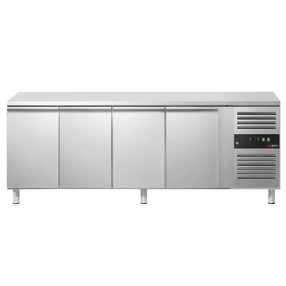Професионална хладилна маса ECO - 2230x700mm - с 4 врати - GN 1/1 - вентилирано охлаждане - автоматично размразяване
