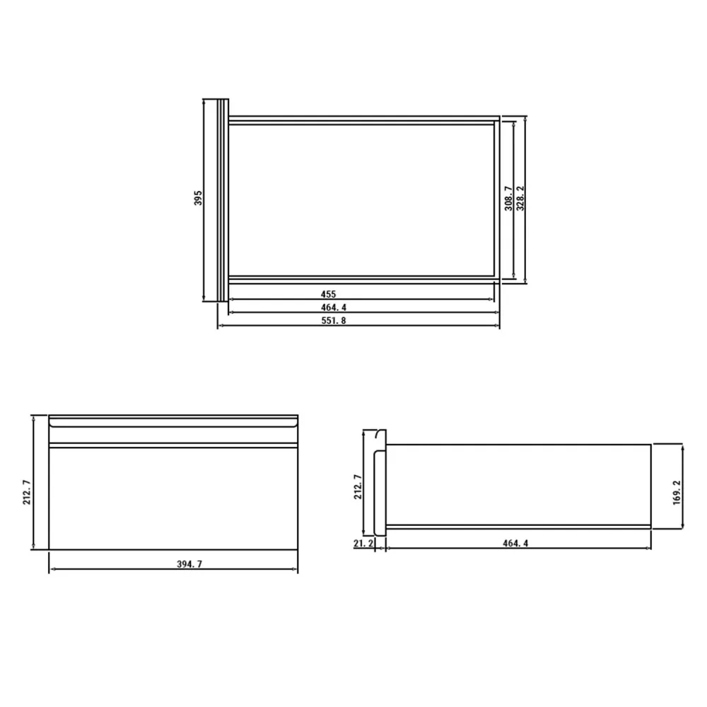 Блок с чекмеджета ECO - 3 чекмеджета - 400x560mm - за работни маси серия ATK 600mm дълбочина