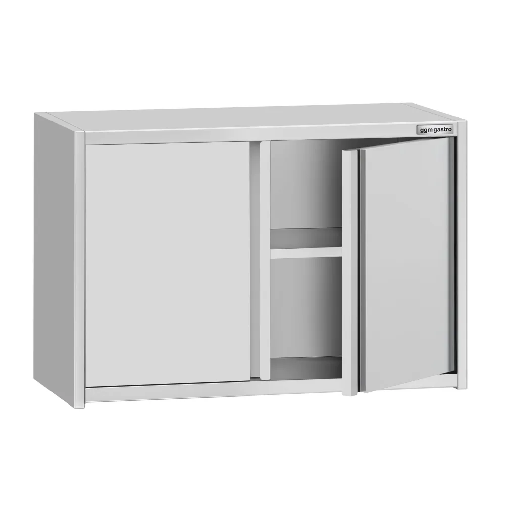 Стенен шкаф от неръждаема стомана ECO - 800x400mm - с врати на панти - 650mm височина