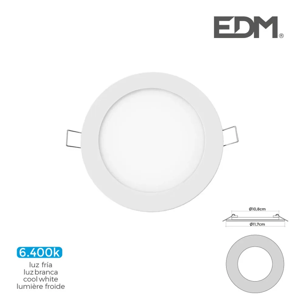Вградена прожекторна светлина EDM 31601 Downlight G 6 W 320 Lm (6400 K)