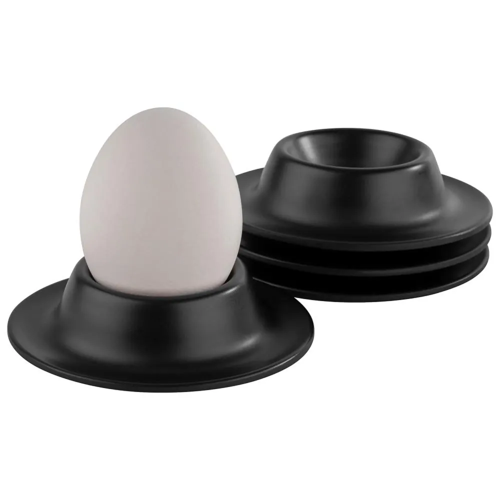 (6 бр.) Чашка за яйце EGGY - меламин - Ø 85мм - черен