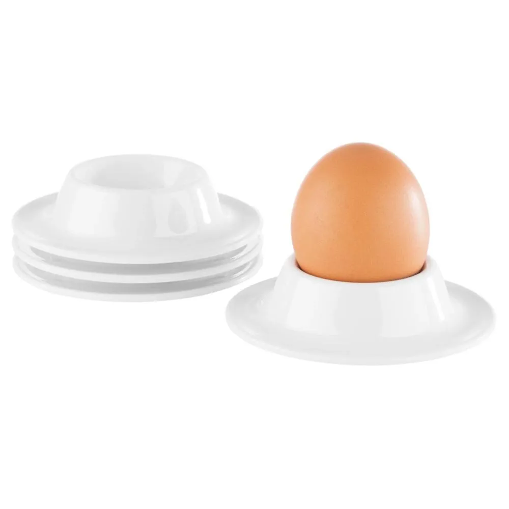 (6 бр.) Чашка за яйце EGGY - комплект от 4 - меламин - Ø 85мм - бял