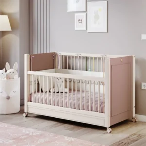 Бебешка кошара «Elegance Baby» с въртящи колелца и подвижна преграда, за матрак 60х120см