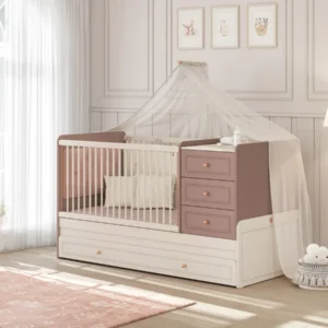 Трансформираща се бебешка кошара - легло «Elegance Baby» за матрак 80x180cm