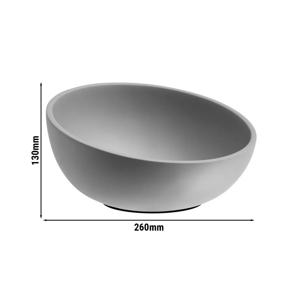 (6 бр.) Купа - ELEMENT - Бетон - 1.7L - Ø 260mm - Дълбочина: 130mm - Сиво