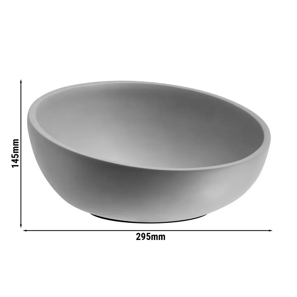 (6 бр.) Купа - ELEMENT - Бетон - 2.5L - Ø 295mm - Дълбочина: 145mm - Сиво
