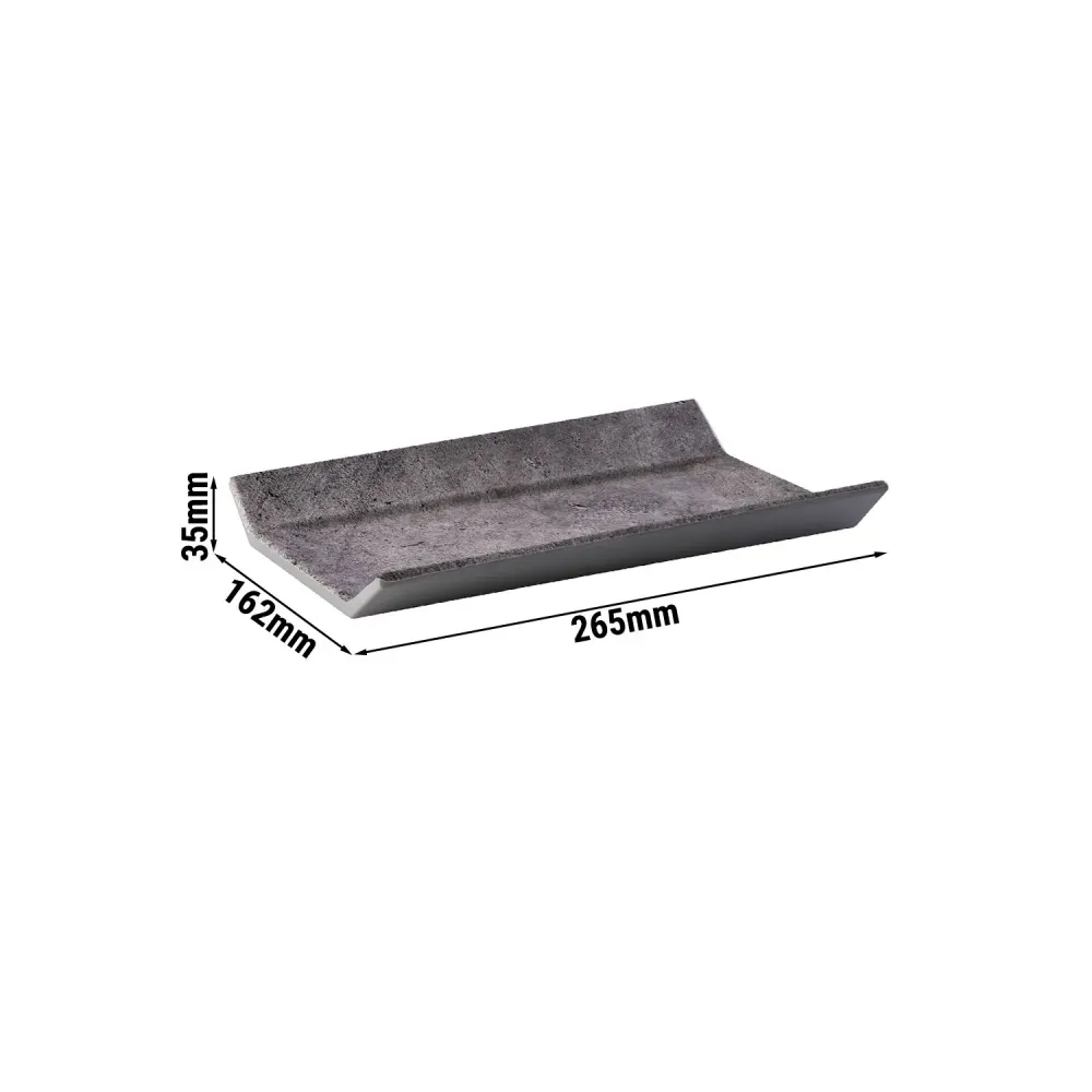 (6 бр.) Гастронорм тава GN 1/4 - ELEMENT - Меламин - 265x162mm - Дълбочина: 35mm - Сив