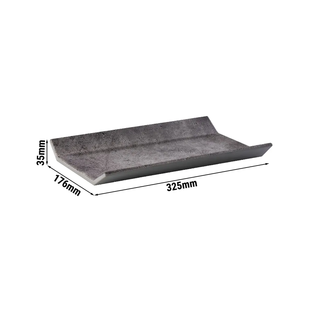 (6 бр.) Гастронорм тава GN 1/3 - ELEMENT - Меламин - 325x176mm - Дълбочина: 35mm - Сив