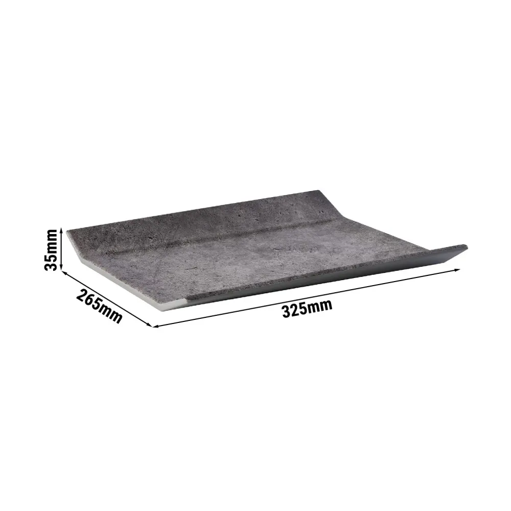 (6 бр.) Гастронорм тава GN 1/2 - ELEMENT - Меламин - 325x265mm - Дълбочина: 35mm - Сив