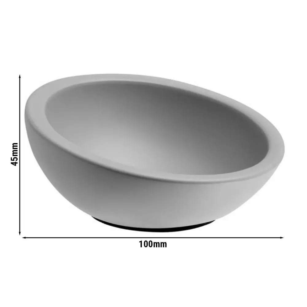 (6 бр.) Купички за сос - ELEMENT - Комплект от 3 - Бетон - 50ml - кръгла - Ø100mm - Сив