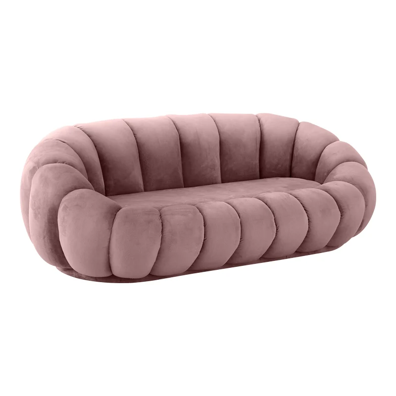 Диван Embrace кадифе в цвят гнила ябълка 180x105x65см
