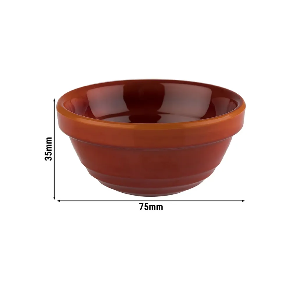 (6 бр.) Купички за сос - EMMA - Меламин - 60ml - кръгла - Ø75mm - Червен