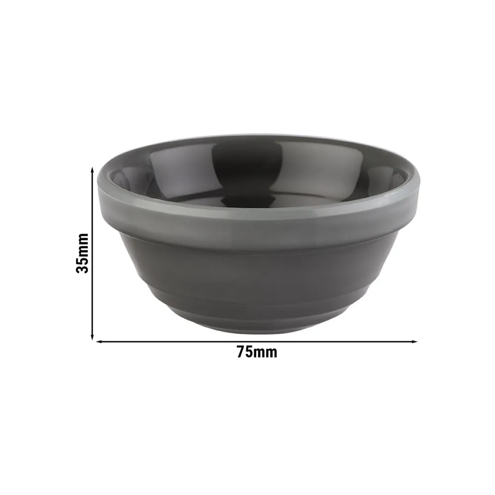 (6 бр.) Купички за сос - EMMA - Меламин - 60ml - кръгла - Ø75mm - Сив