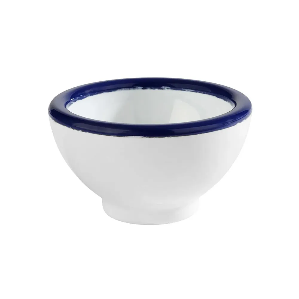 (6 бр.) Купички за сос - ENAMEL LOOK - Меламин - 20ml - Ø55mm - Бял, син