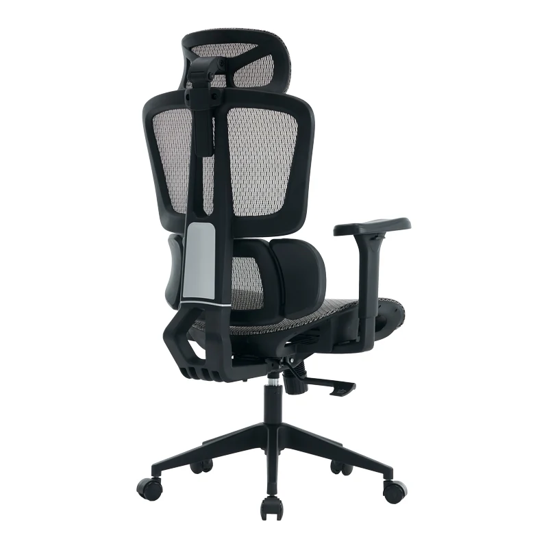 Офис стол Ergoflow черно-сив 73x64x112-135см